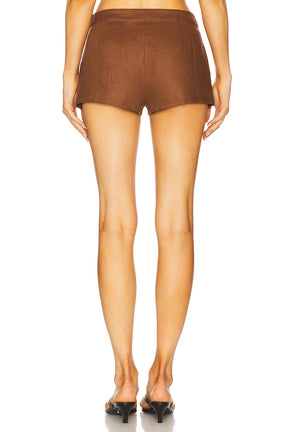 Lovers and Friends Brixton Linen Short in Chocolate