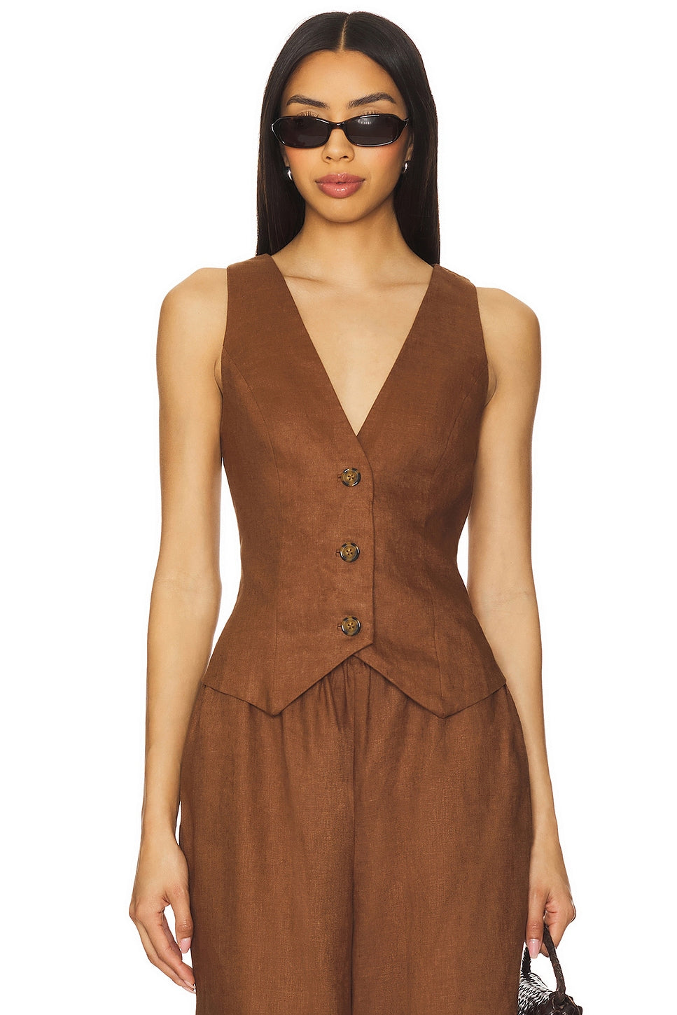 Lovers and Friends Asa Vest in Chocolate