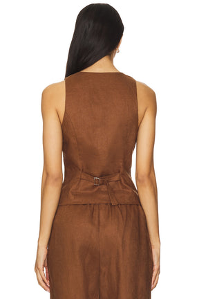 Lovers and Friends Asa Vest in Chocolate
