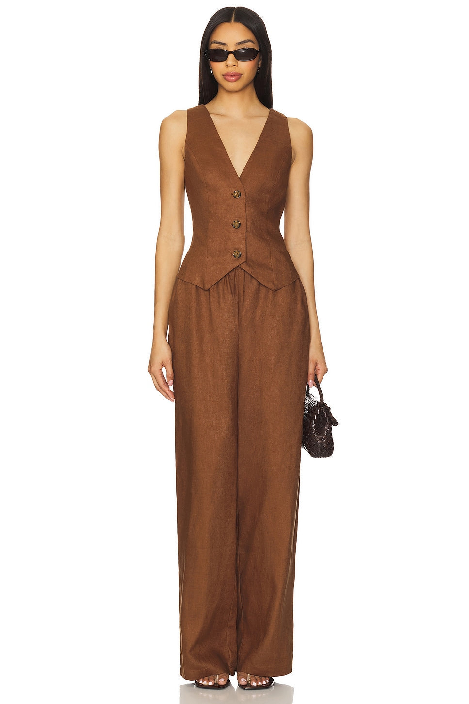 Lovers and Friends Asa Vest in Chocolate