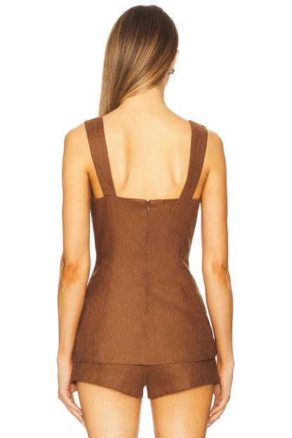 Lovers and Friends Brixton Top in Chocolate