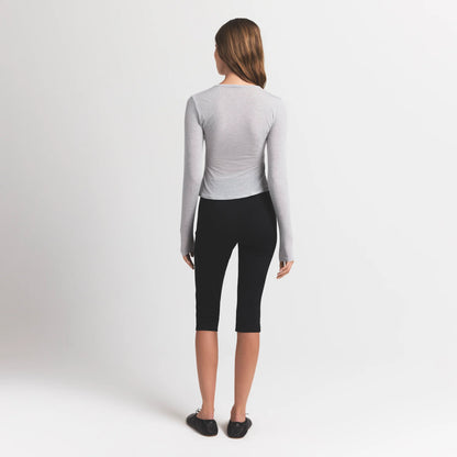 Sheer Modal Cardigan with Covered Buttons