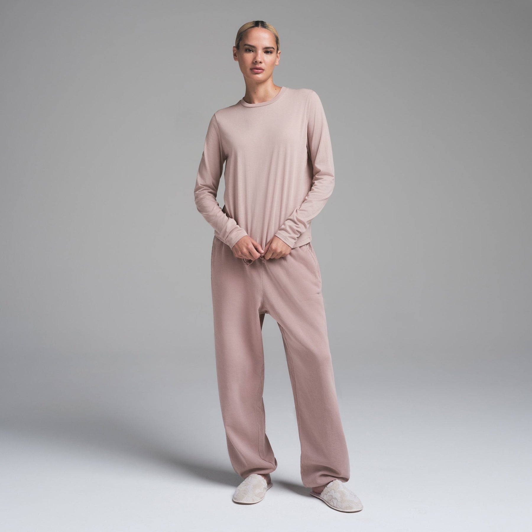 RELAXED TEES LONG SLEEVE T-SHIRT | FAWN