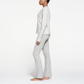 RELAXED TEES LONG SLEEVE T-SHIRT | LIGHT HEATHER GREY