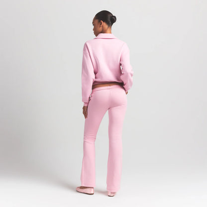 Cotton Fleece Polo Sweatshirt