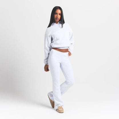 Cotton Fleece Polo Sweatshirt