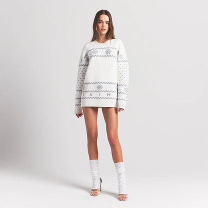 COZY LIGHT CREWNECK PULLOVER | MARBLE HEART FAIR ISLE