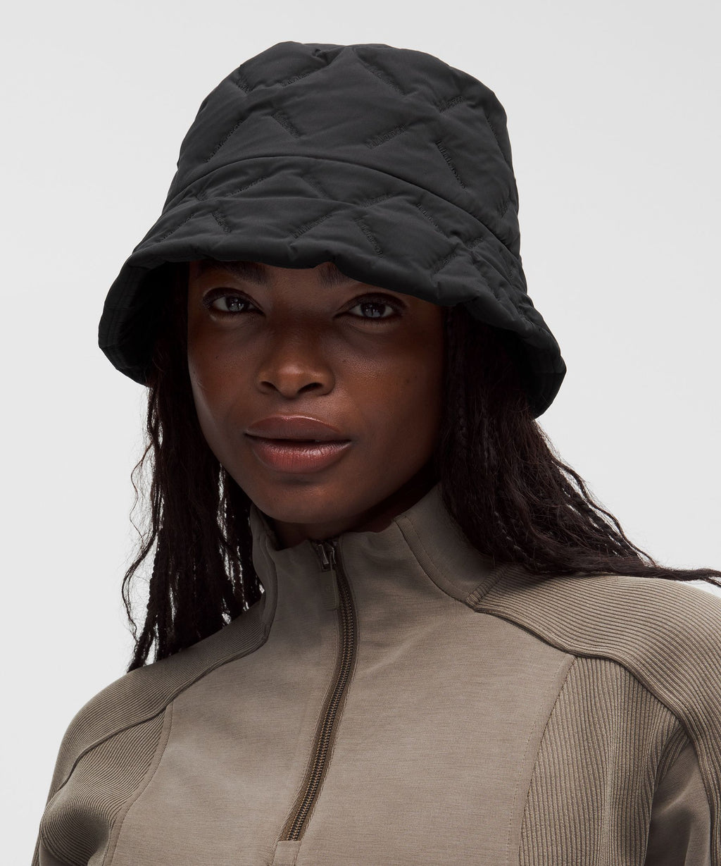Quilted Fleece-Lined Bucket Hat
