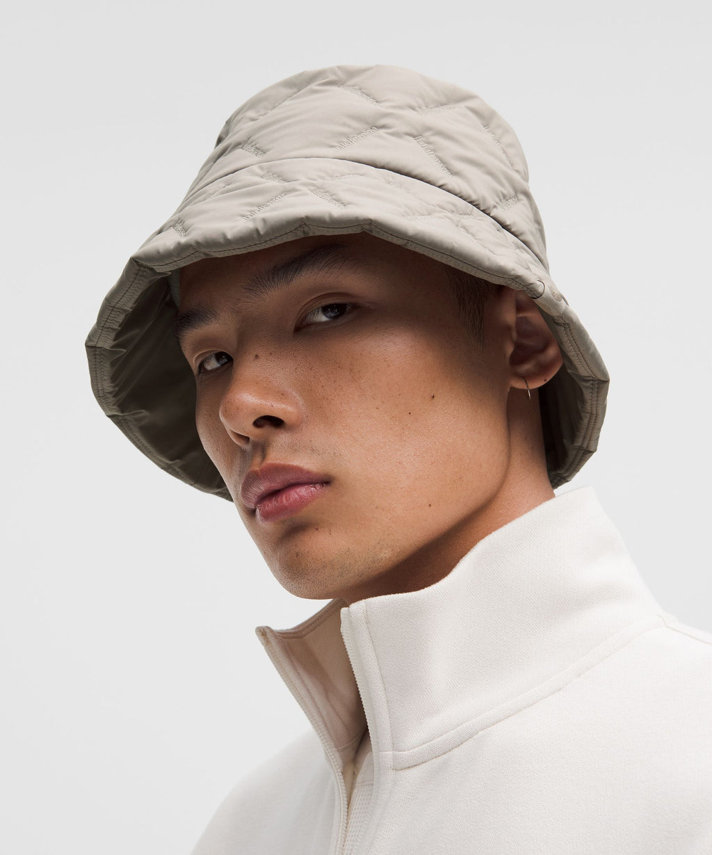 Quilted Fleece-Lined Bucket Hat