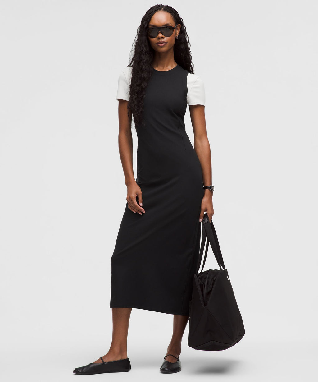 All Aligned Ribbed Midi Dress