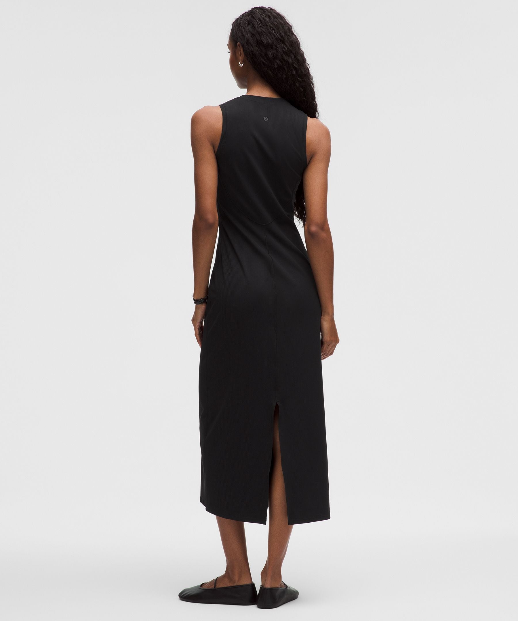 All Aligned Ribbed Midi Dress