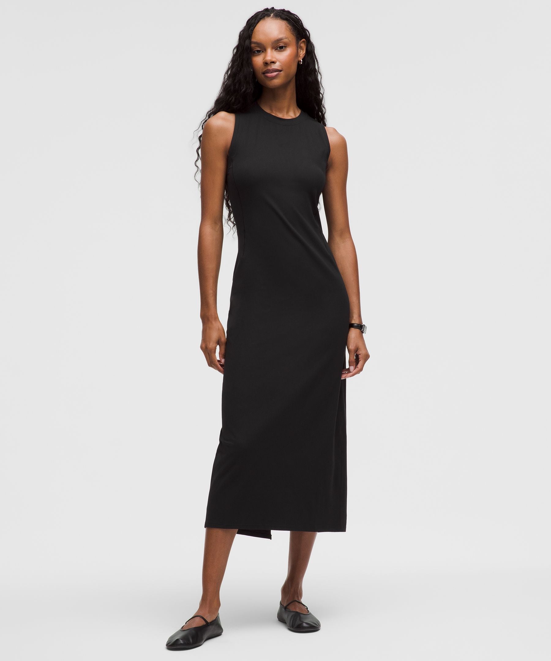 All Aligned Ribbed Midi Dress