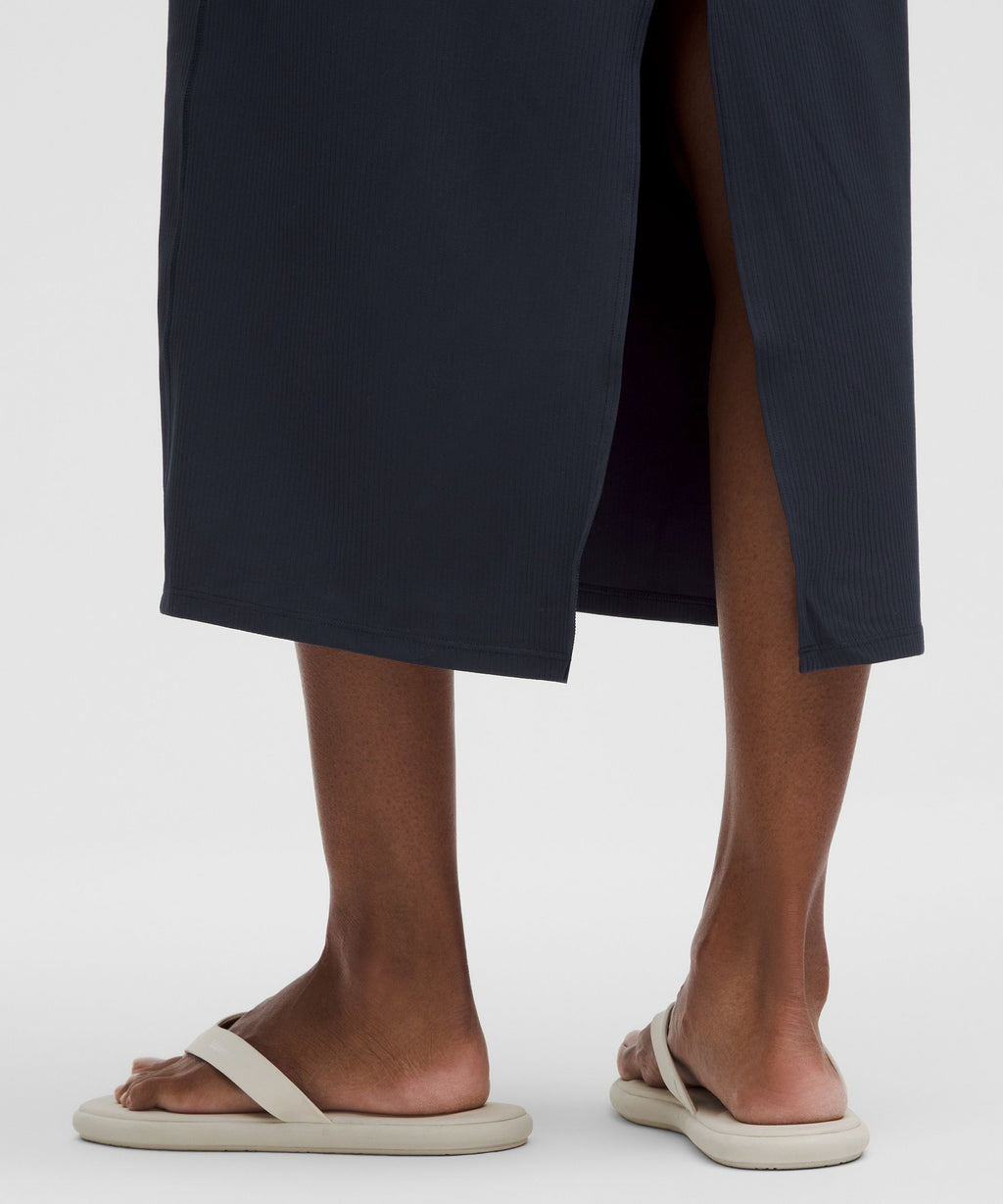 All Aligned Ribbed Midi Dress