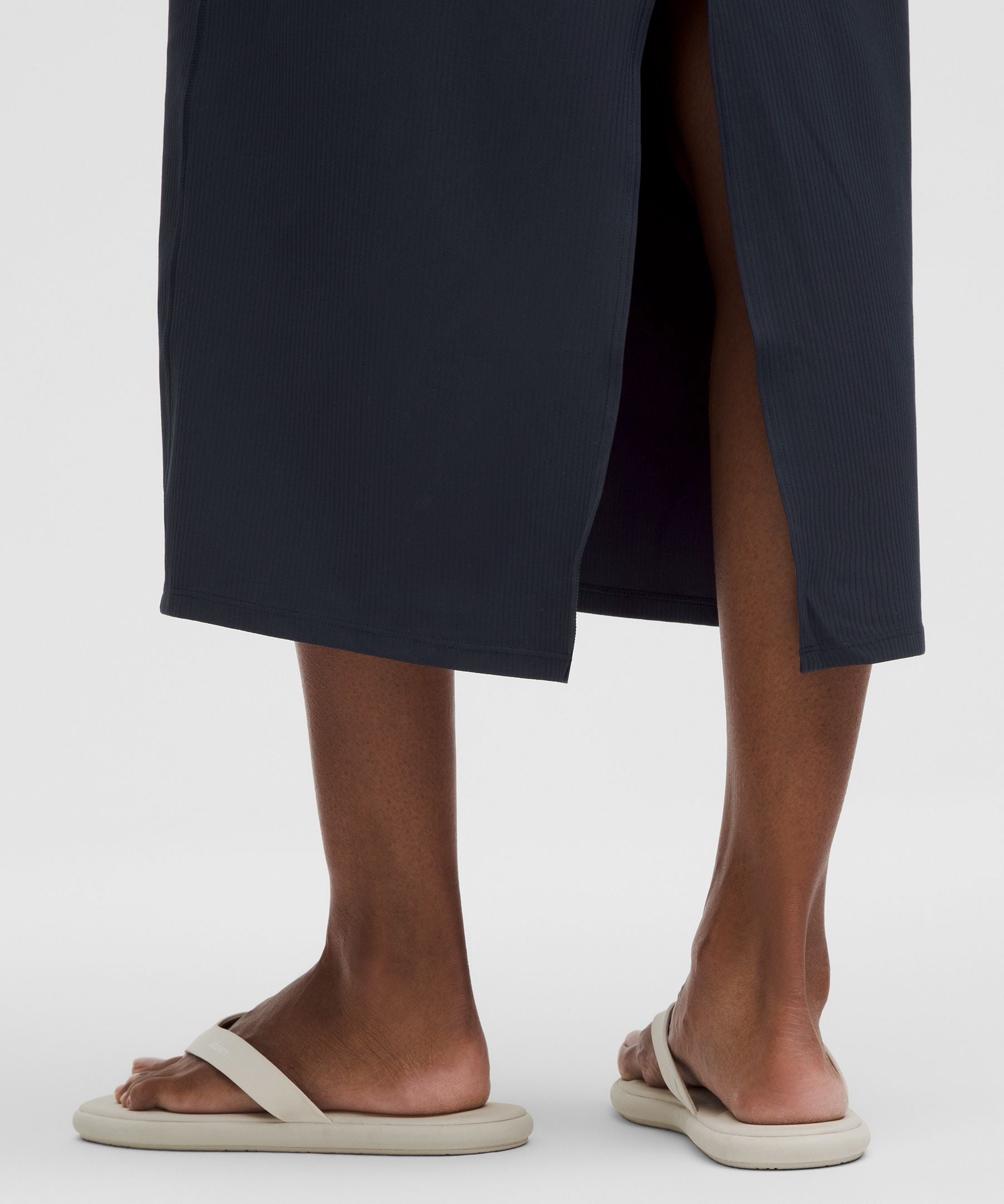 All Aligned Ribbed Midi Dress