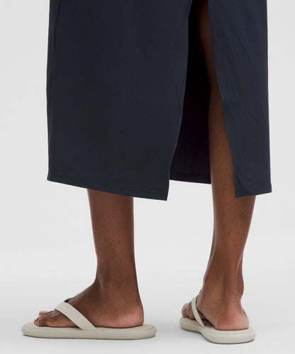 All Aligned Ribbed Midi Dress