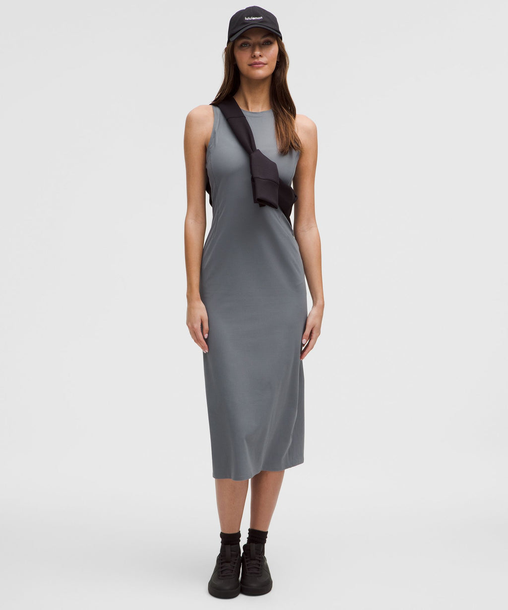All Aligned Ribbed Midi Dress