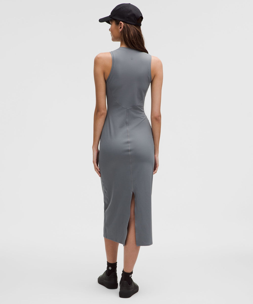 All Aligned Ribbed Midi Dress