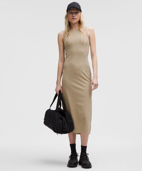 All Aligned Ribbed Midi Dress