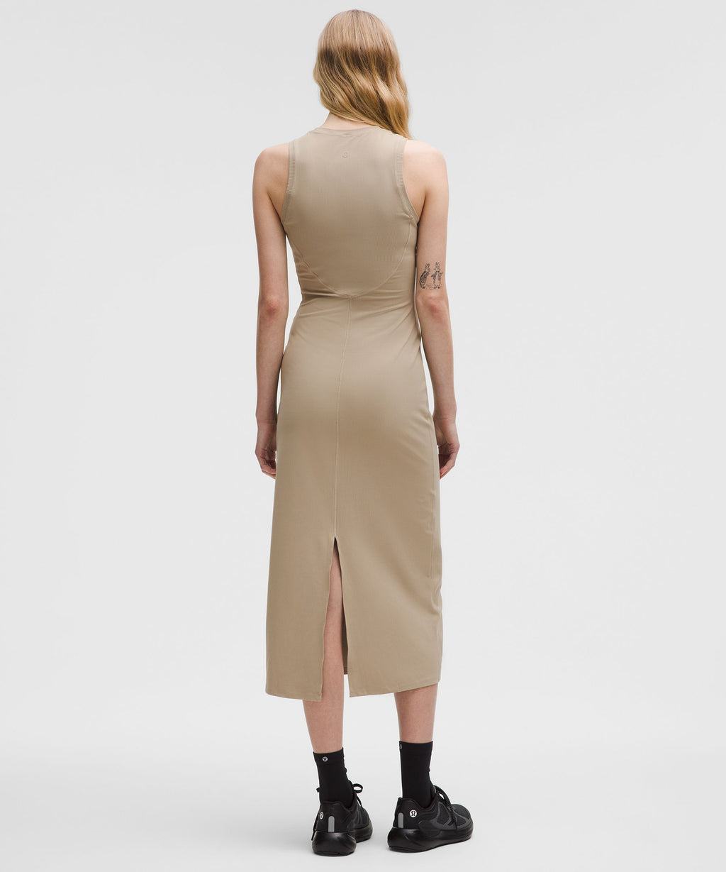 All Aligned Ribbed Midi Dress