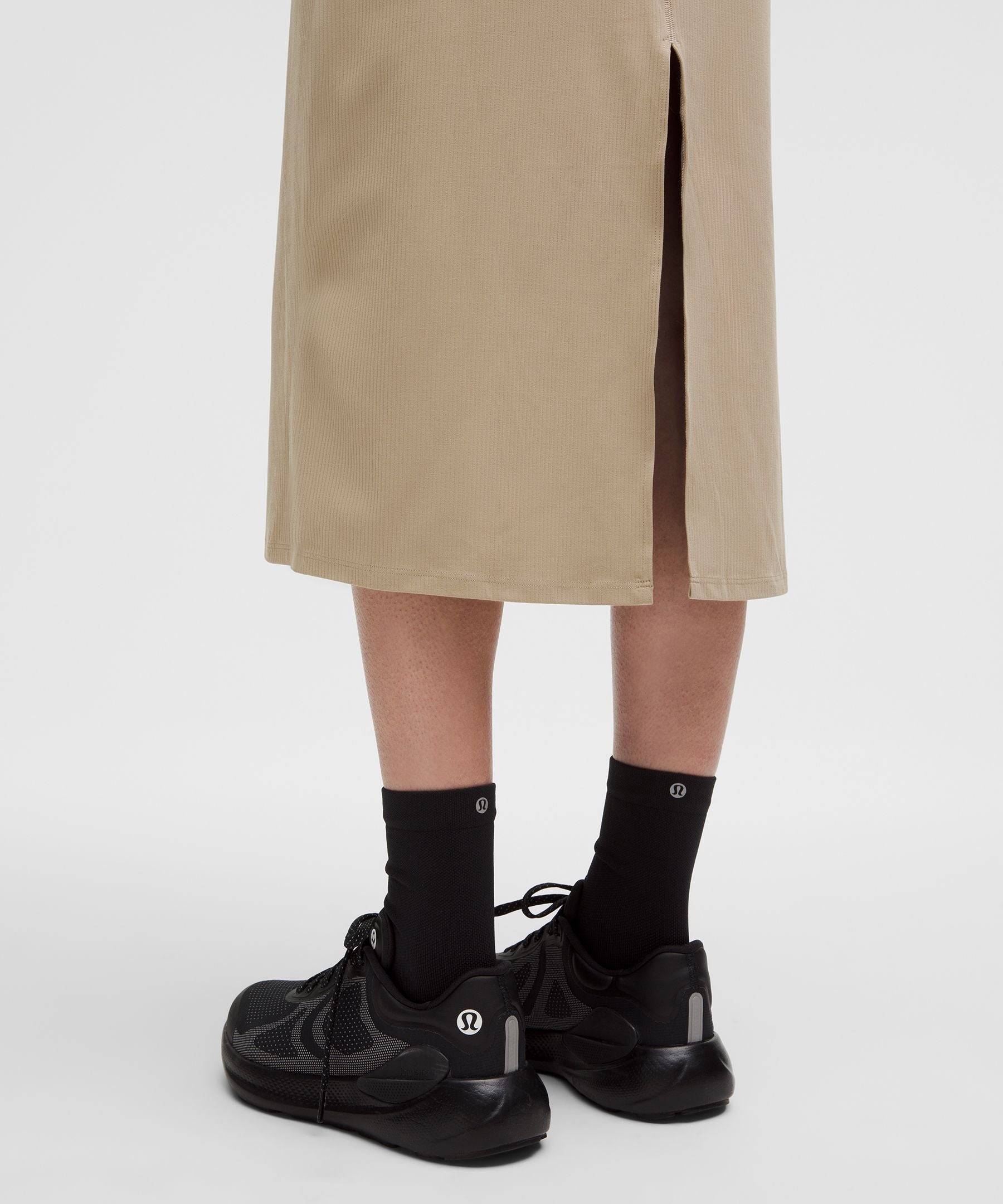 All Aligned Ribbed Midi Dress