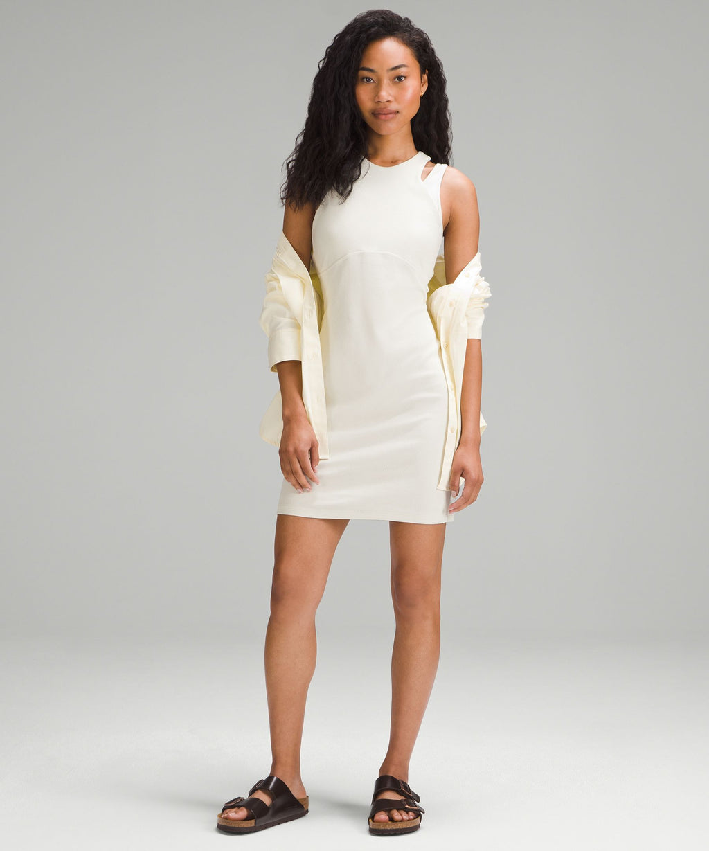 Ribbed Cotton Modal Cut-Out Dress