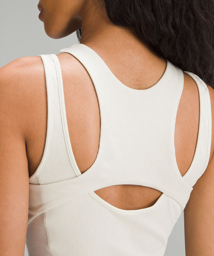 Ribbed Cotton Modal Cut-Out Dress