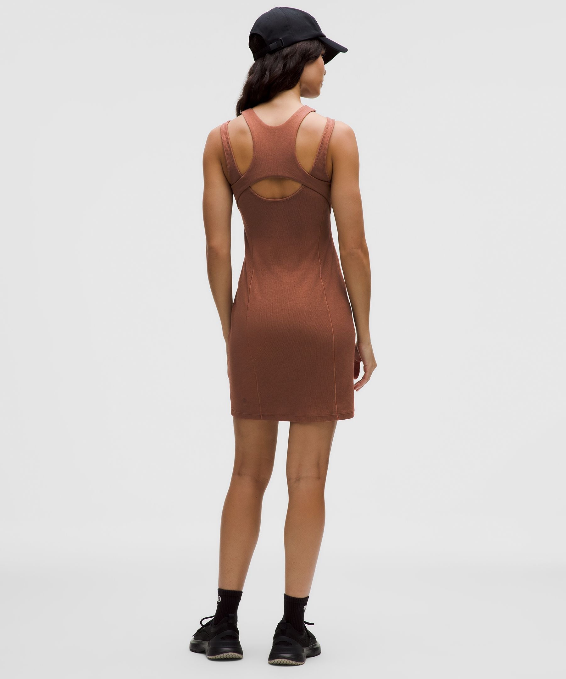 Ribbed Cotton Modal Cut-Out Dress