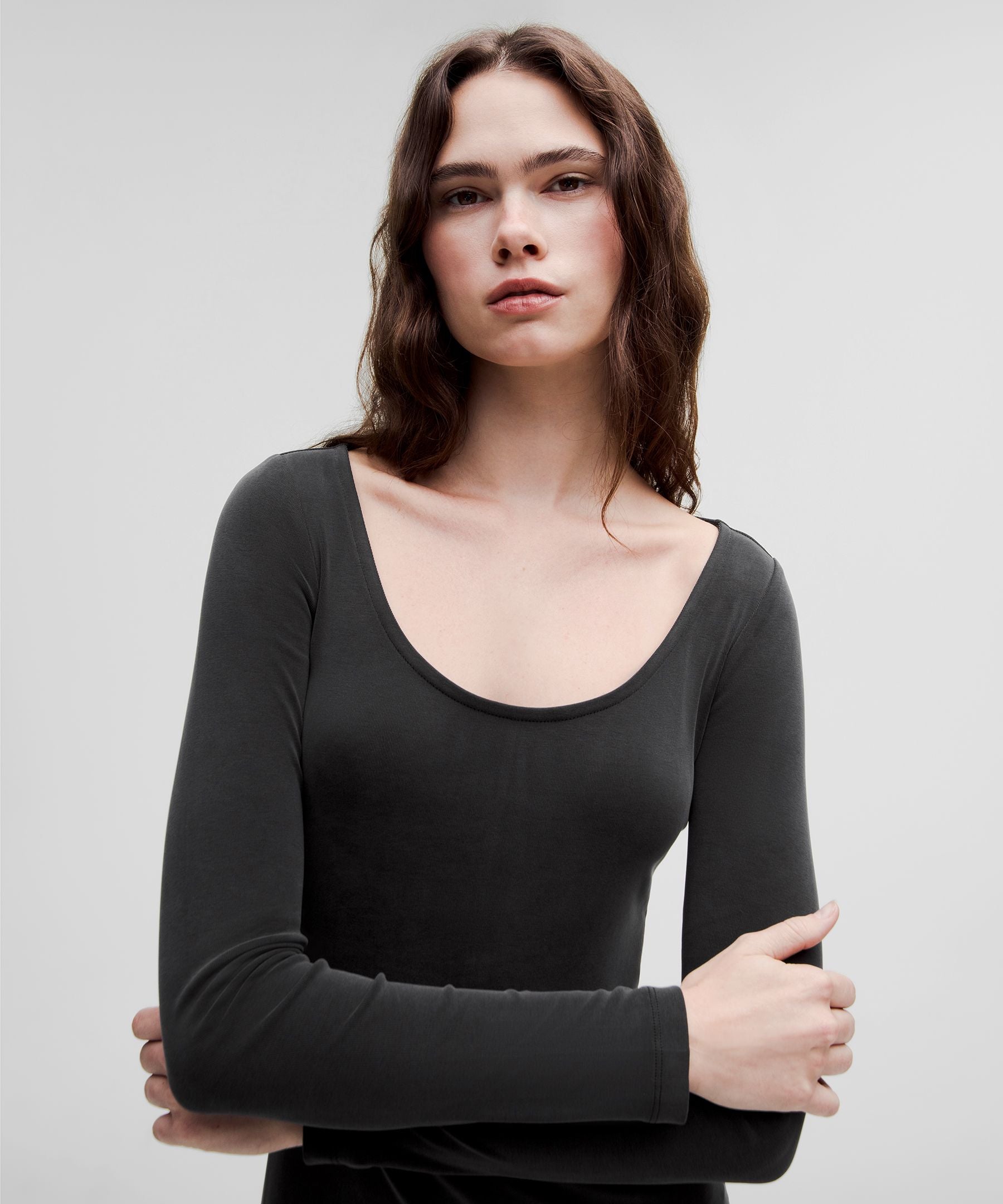 Drapey Softstreme Long-Sleeve Maxi Dress