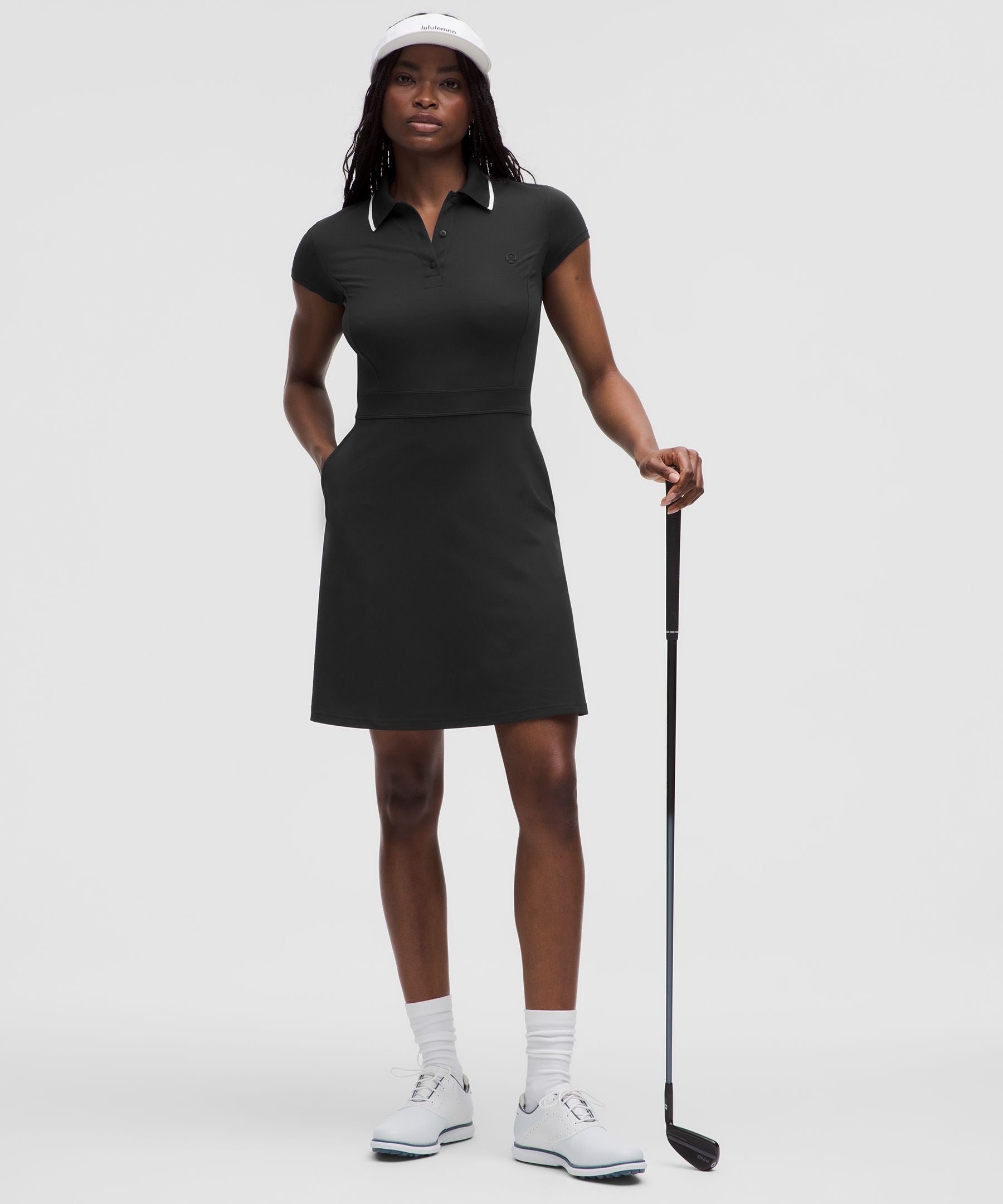 Pique Short-Sleeve Golf Polo Dress