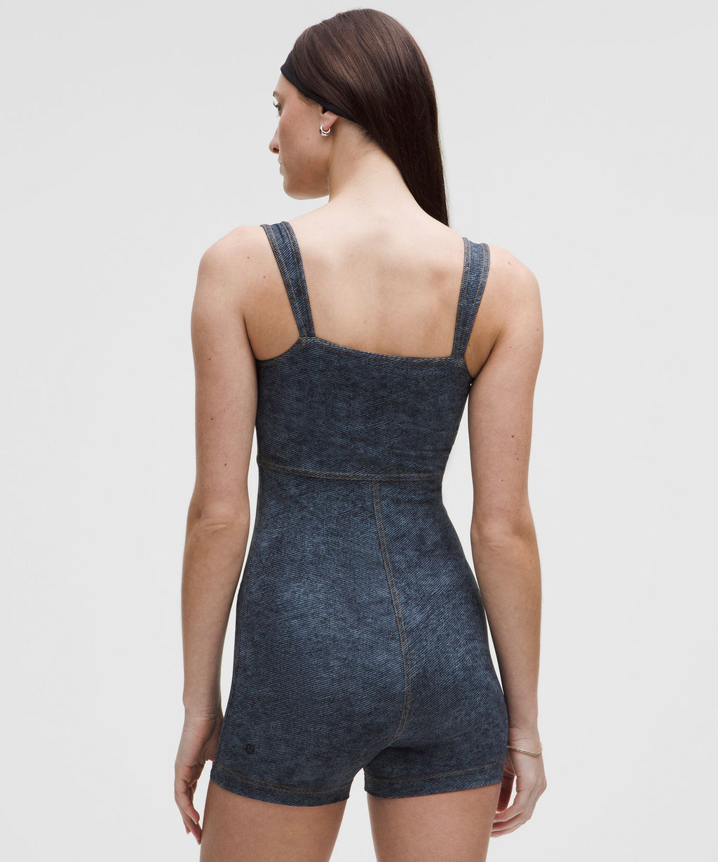 Everlux Denim-Print Onesie 3" *Denim Dreams Set