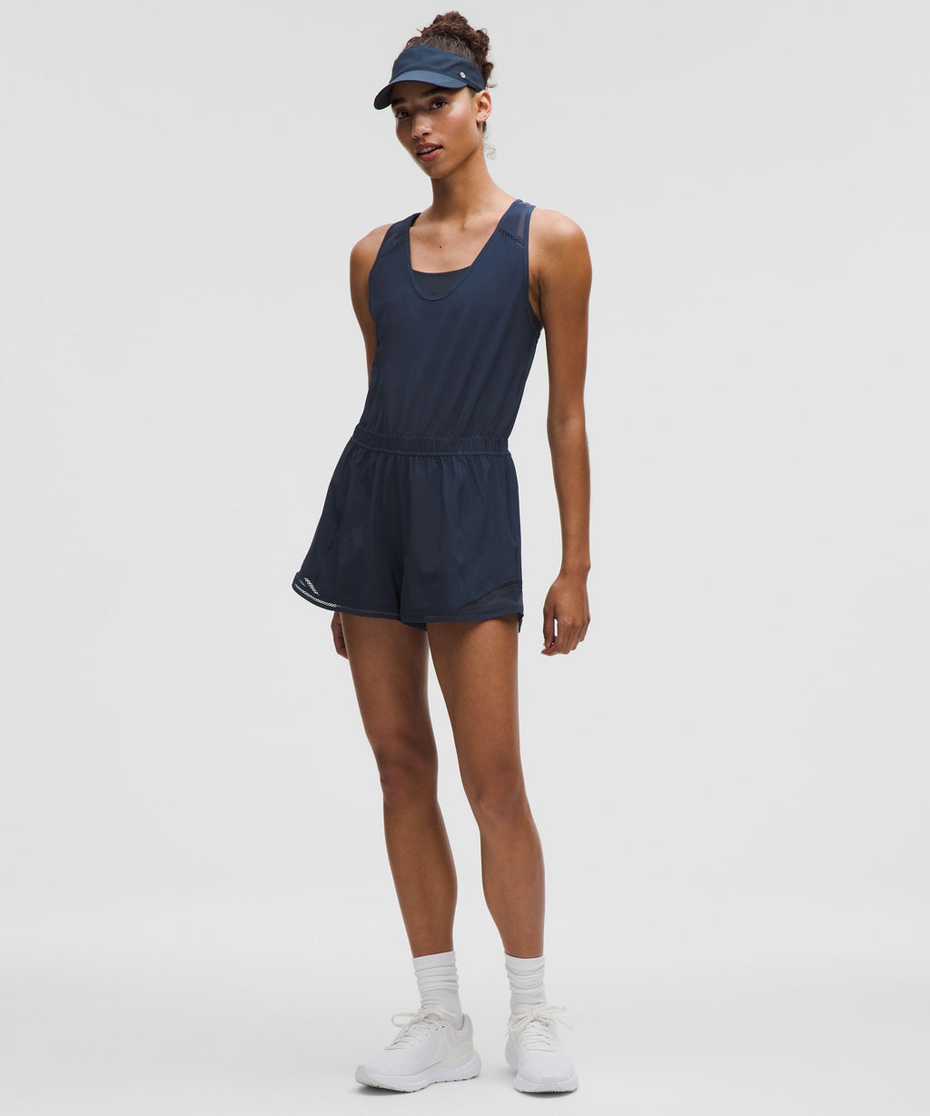 Hotty Hot Running Romper *Lace Trim