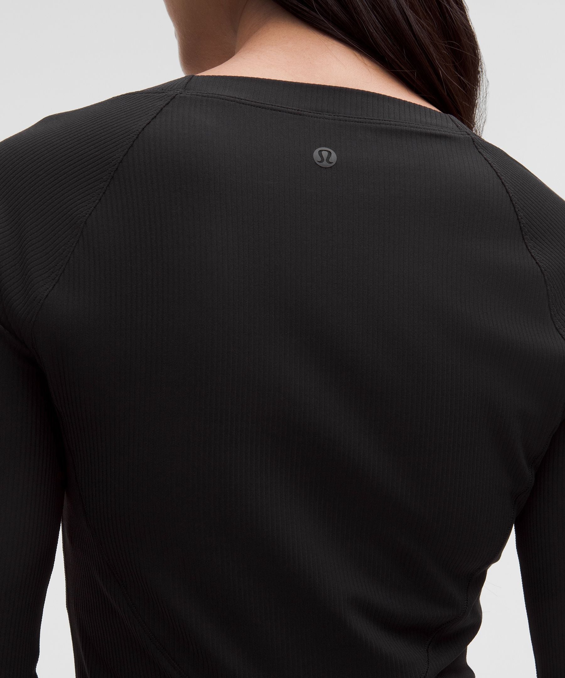 All Aligned Ribbed Long-Sleeve Midi Dress