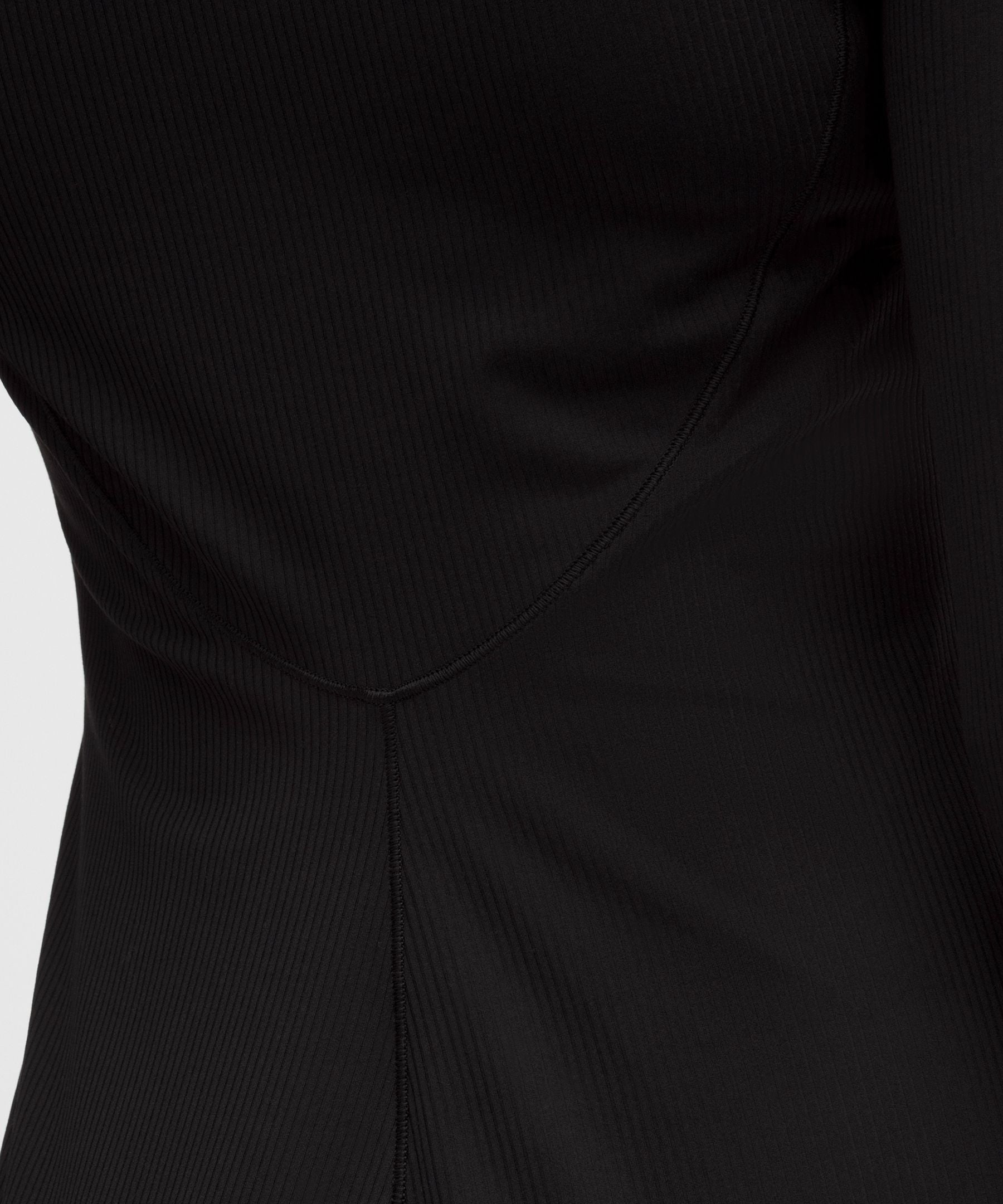 All Aligned Ribbed Long-Sleeve Midi Dress