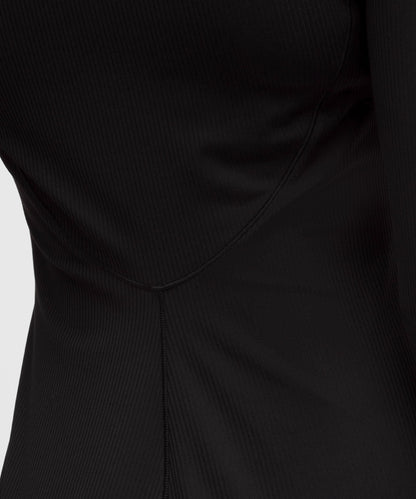 All Aligned Ribbed Long-Sleeve Midi Dress