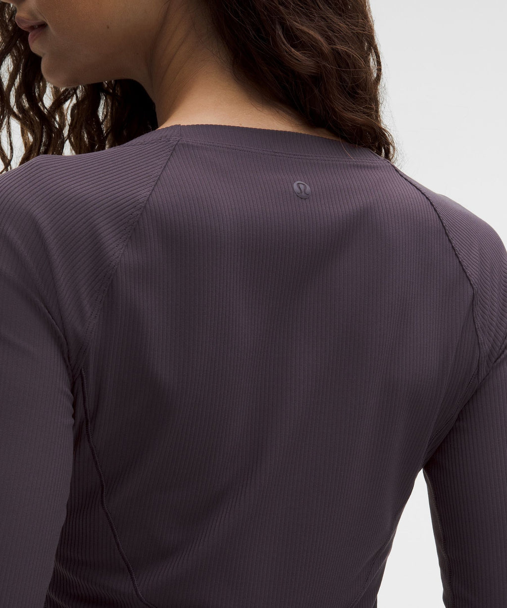 All Aligned Ribbed Long-Sleeve Midi Dress