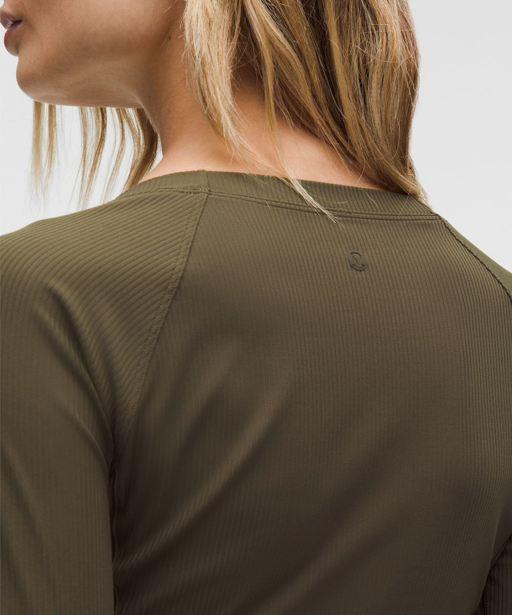 All Aligned Ribbed Long-Sleeve Midi Dress