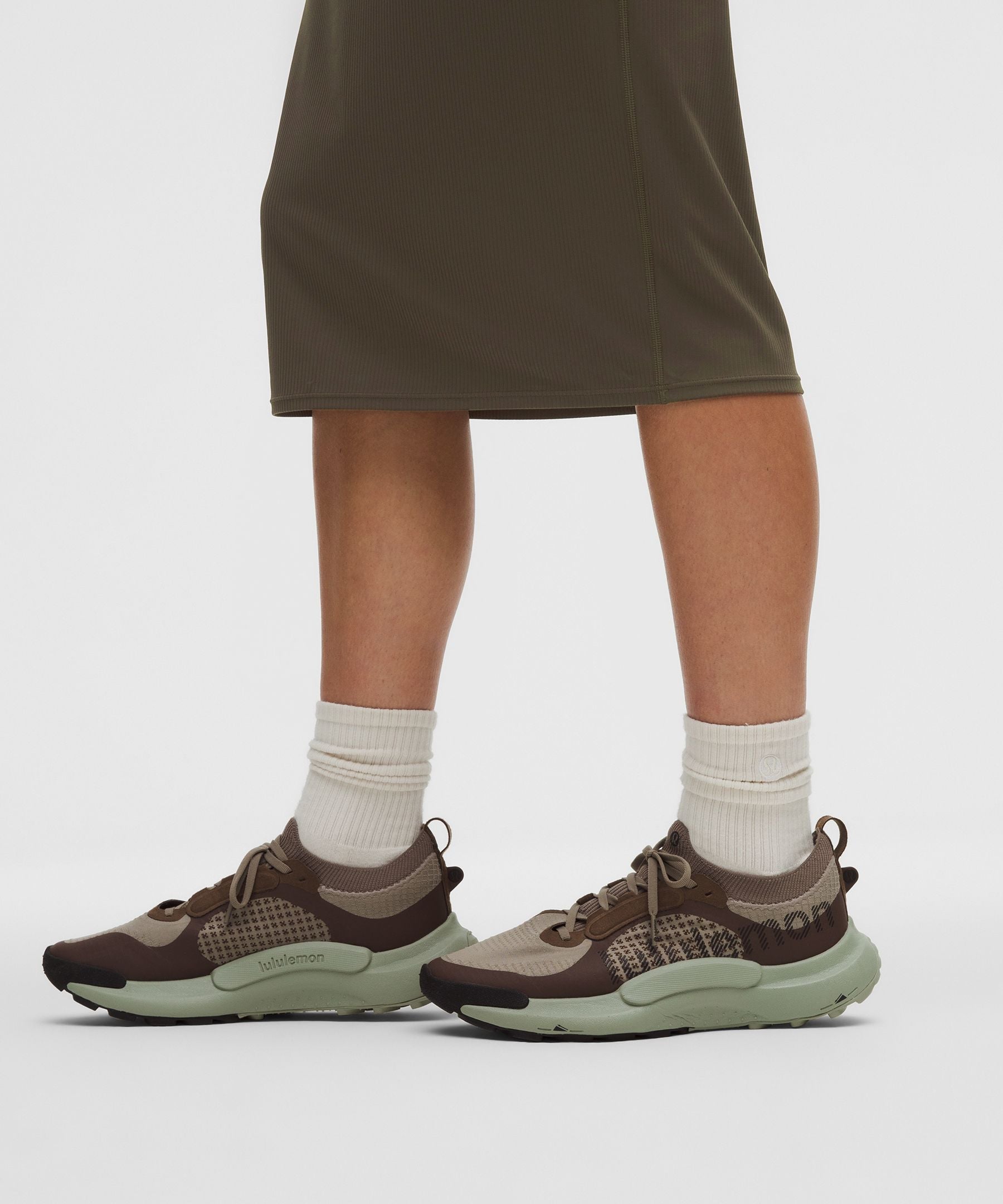 All Aligned Ribbed Long-Sleeve Midi Dress