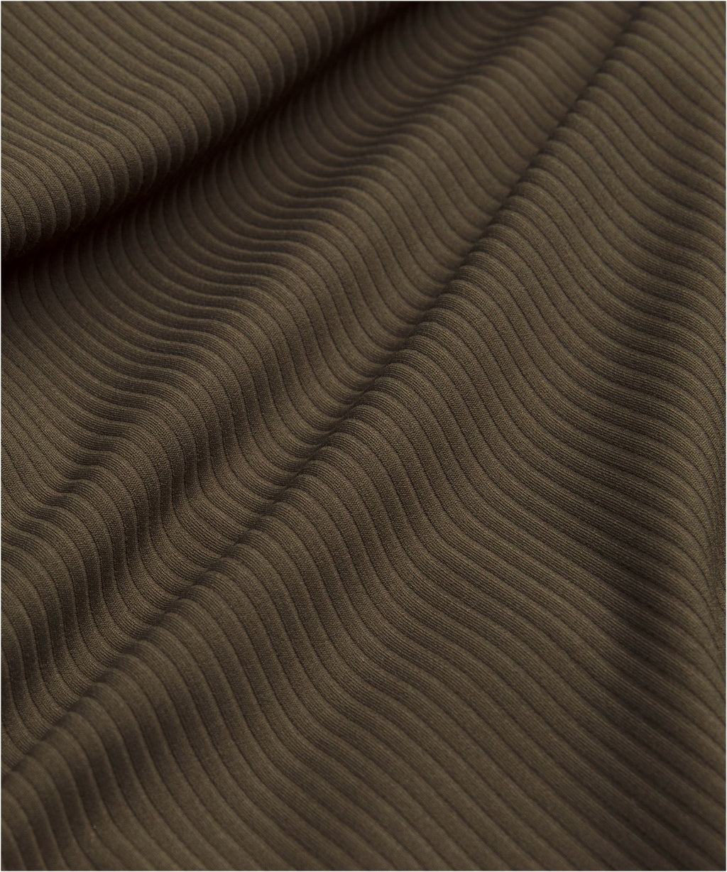 All Aligned Ribbed Long-Sleeve Midi Dress