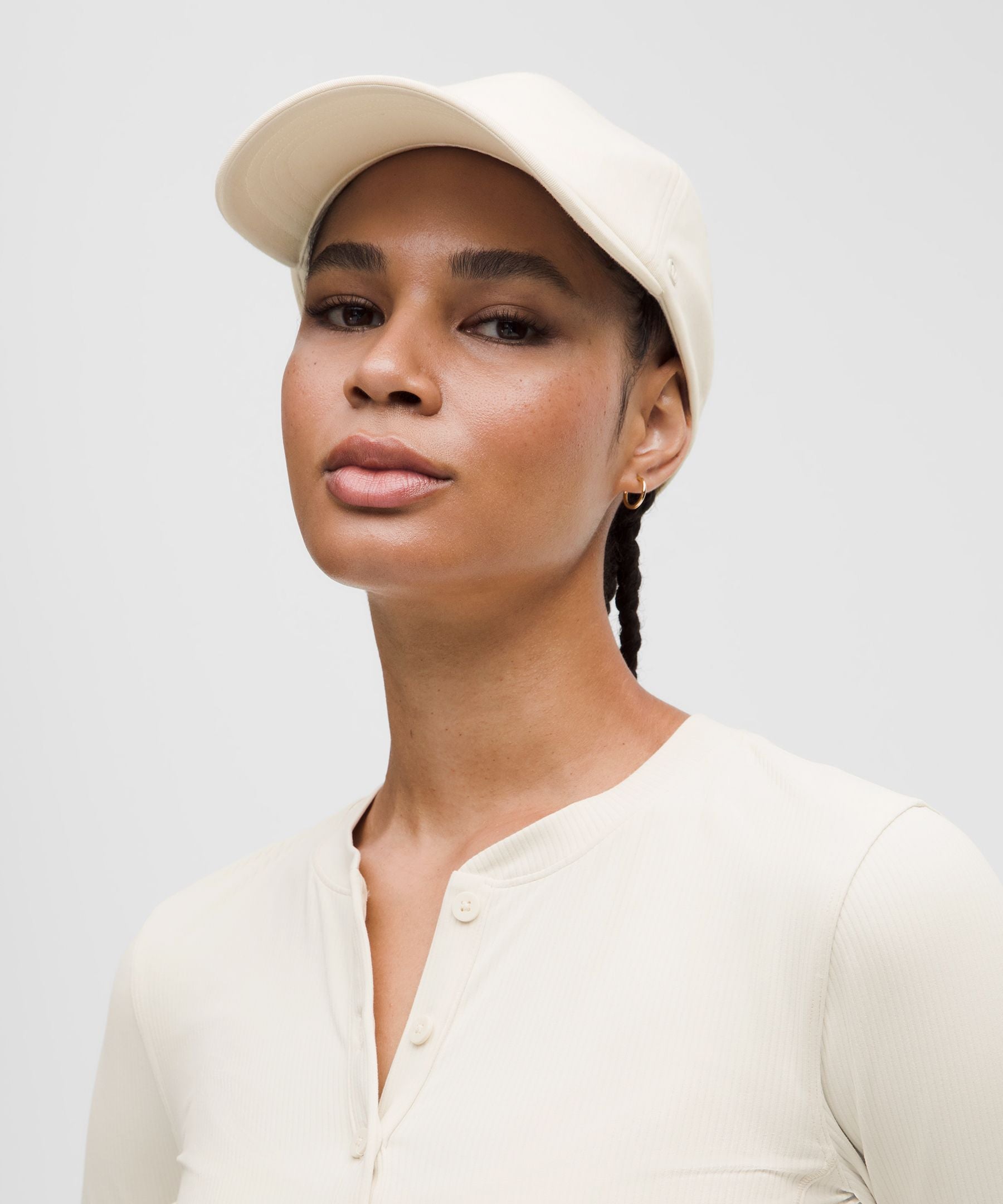 All Aligned Ribbed Long-Sleeve Henley Dress