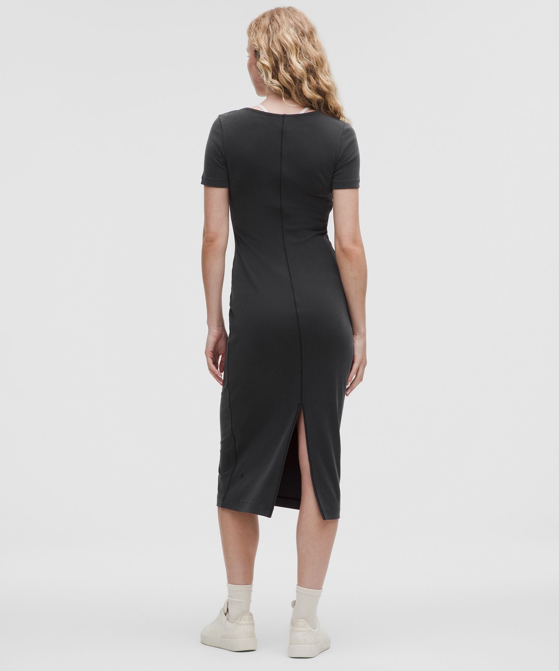 Drapey Softstreme Scoop-Neck Midi Dress