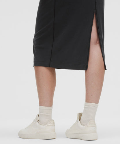 Drapey Softstreme Scoop-Neck Midi Dress