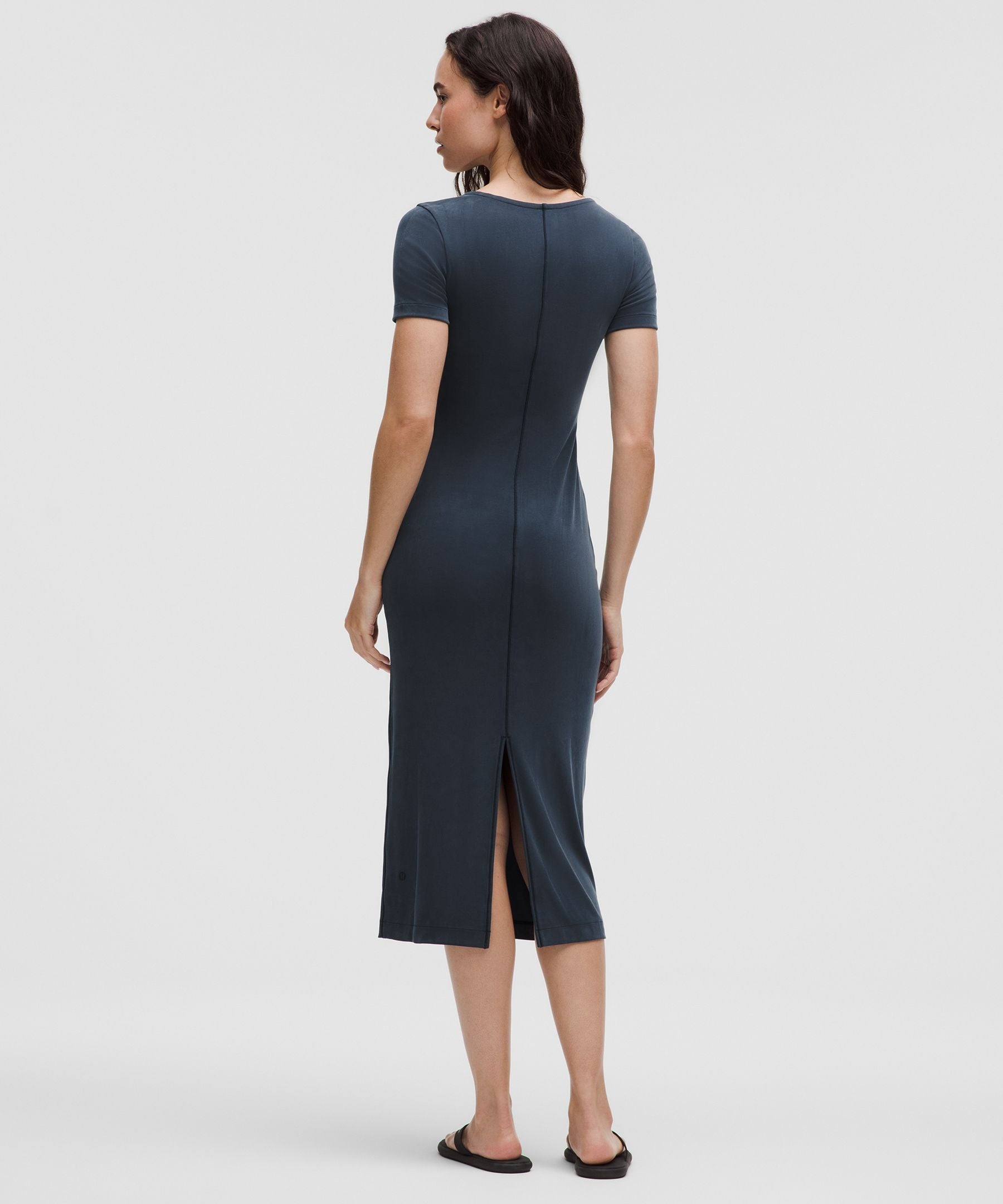 Drapey Softstreme Scoop-Neck Midi Dress
