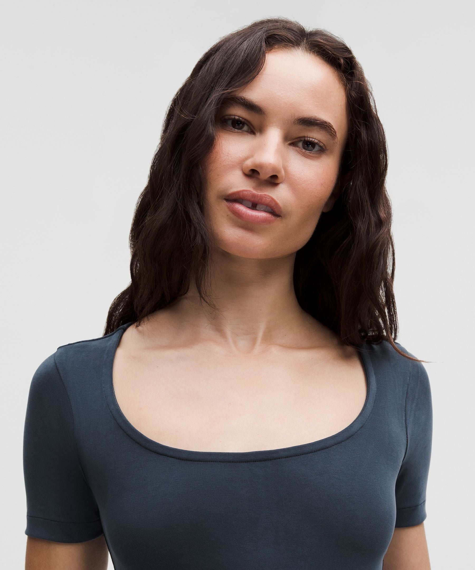 Drapey Softstreme Scoop-Neck Midi Dress