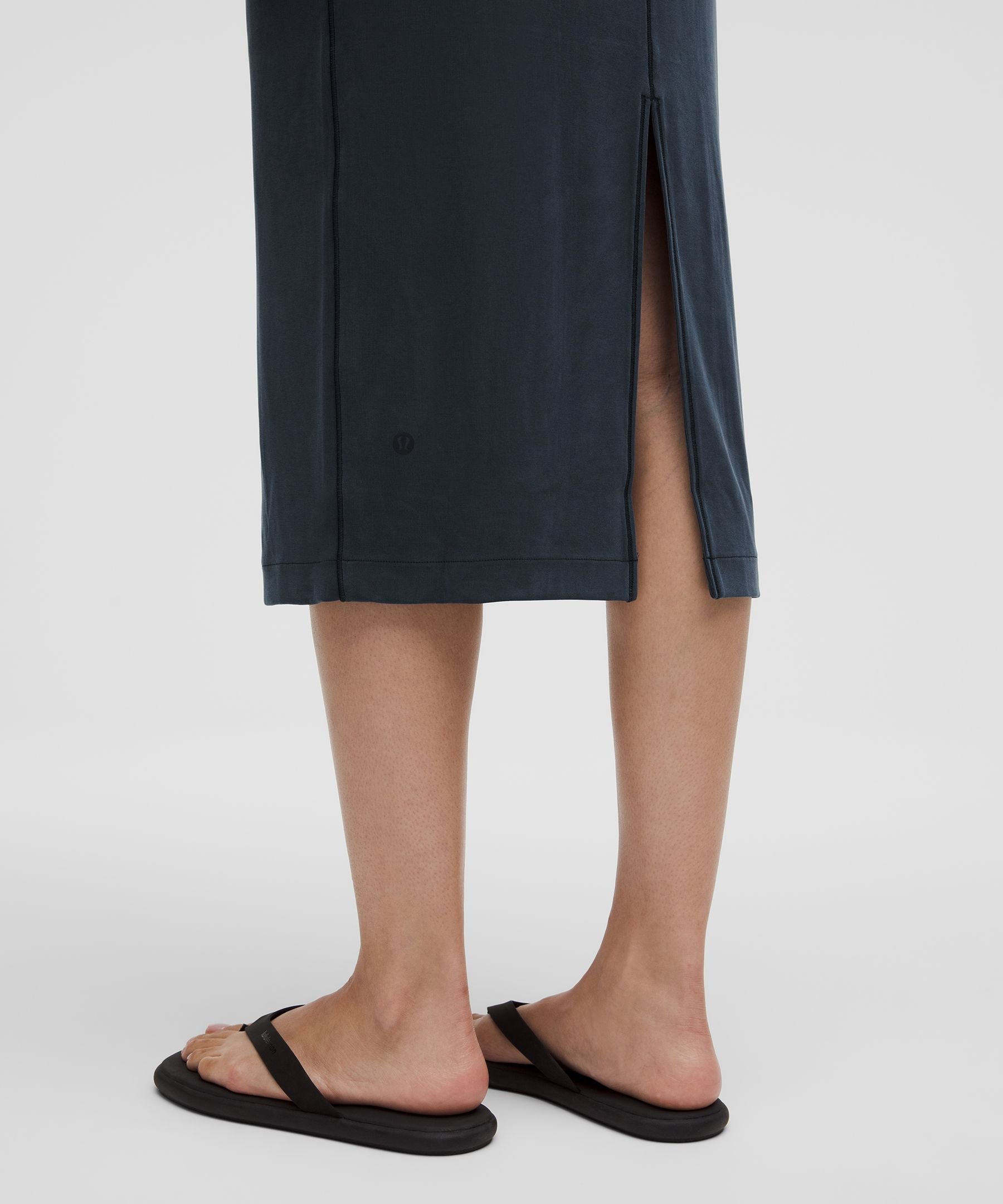 Drapey Softstreme Scoop-Neck Midi Dress