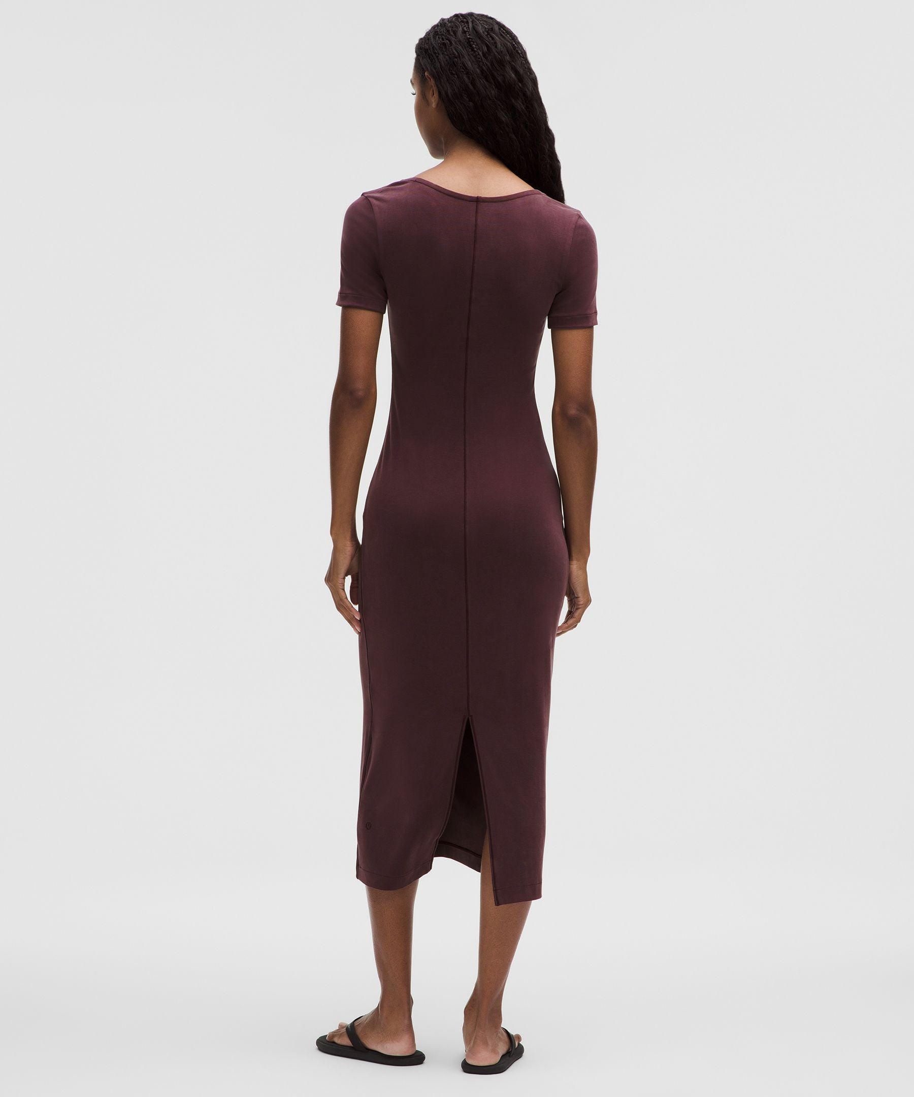 Drapey Softstreme Scoop-Neck Midi Dress