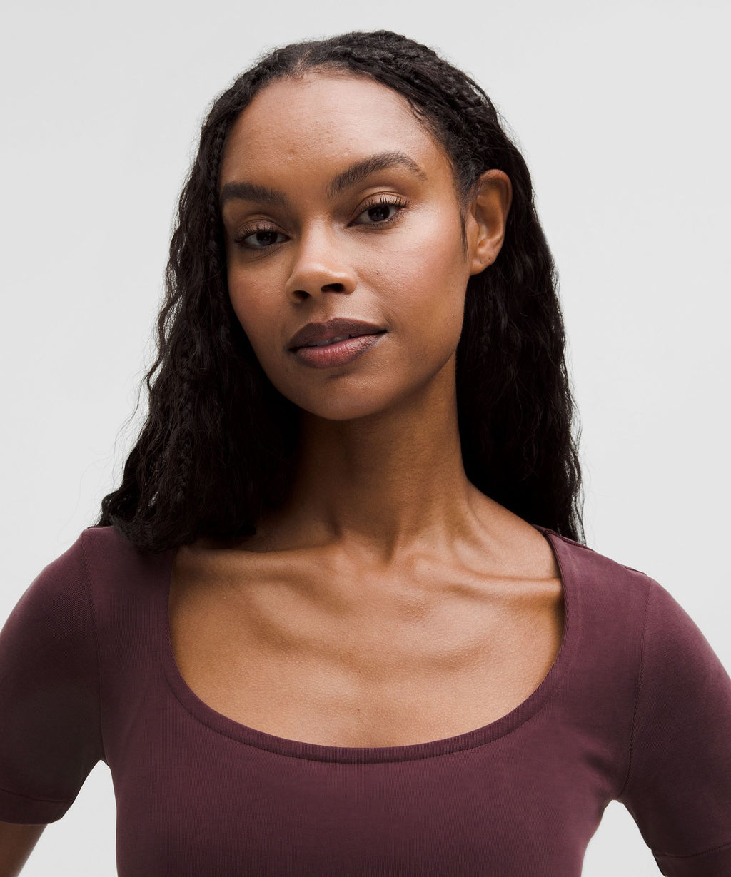 Drapey Softstreme Scoop-Neck Midi Dress