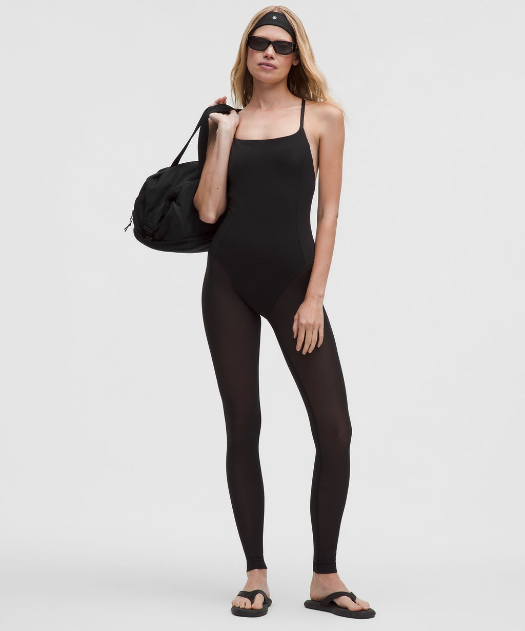 Nulu Mesh-Leg Bodysuit 28"