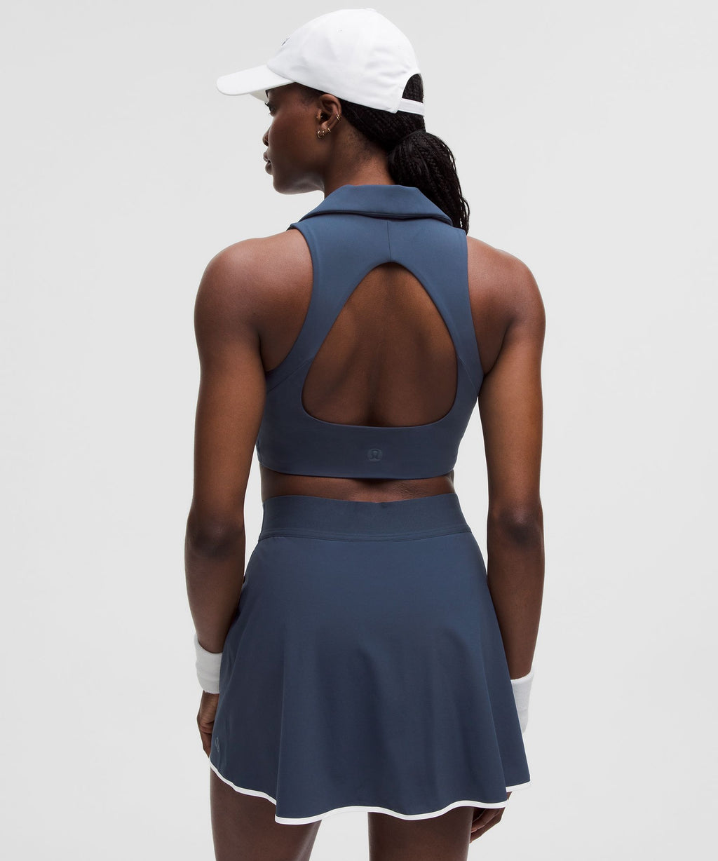 Collared Tennis Longline Bra *Medium Support, B/C Cup