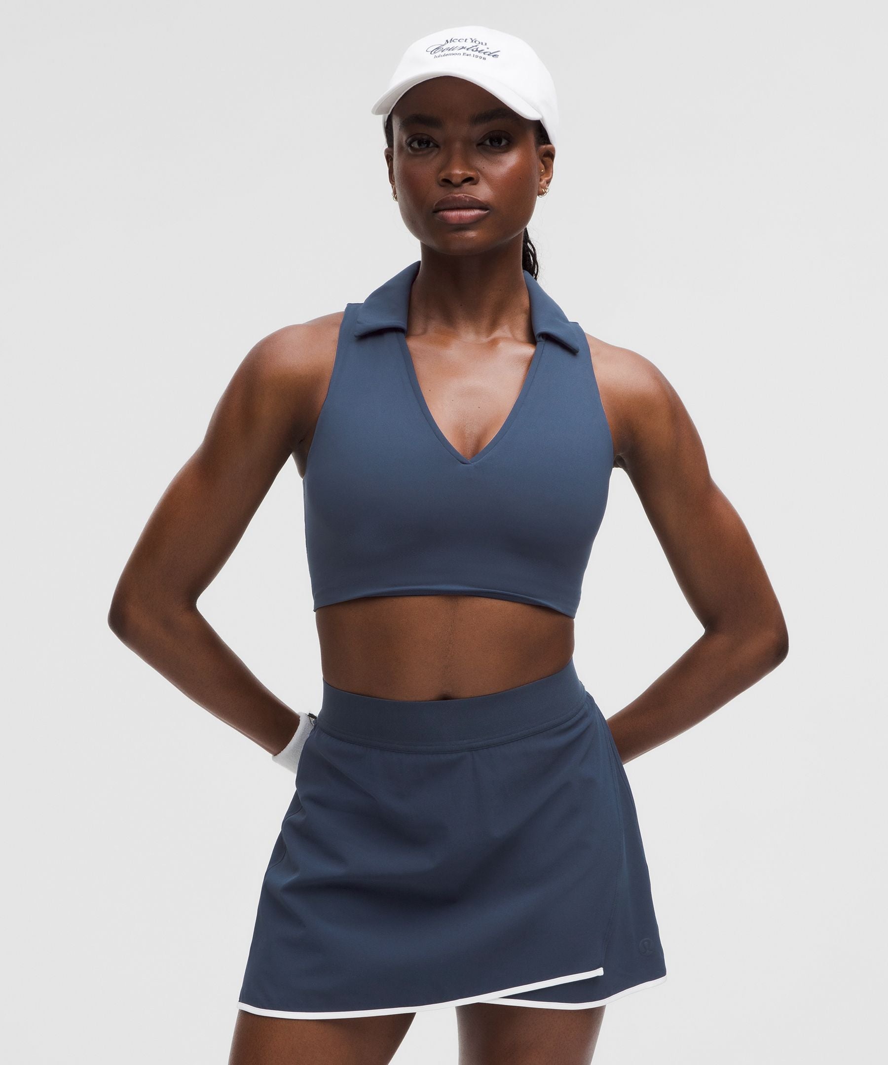 Collared Tennis Longline Bra *Medium Support, B/C Cup