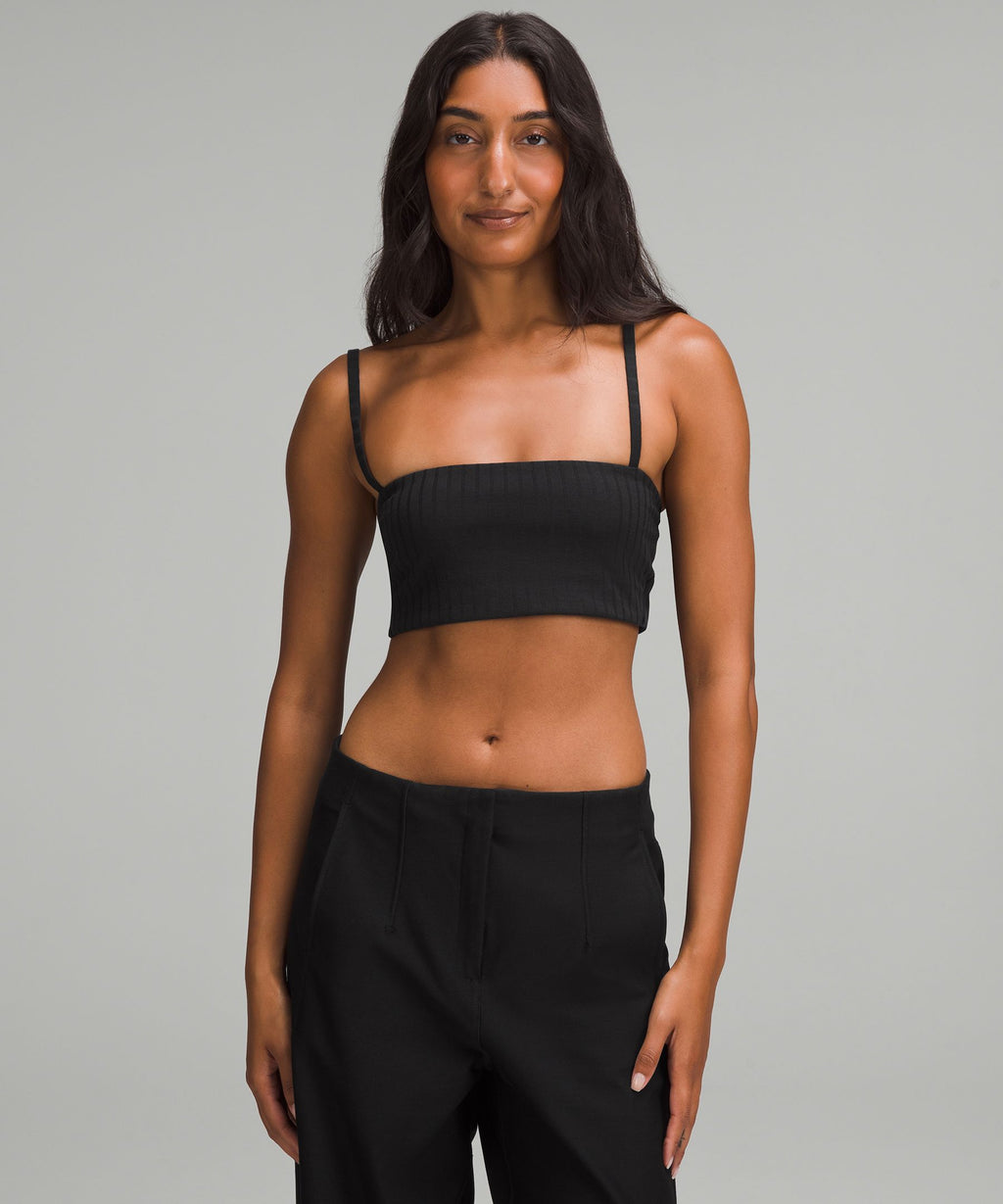 Ribbed Wool Bandeau Bralette